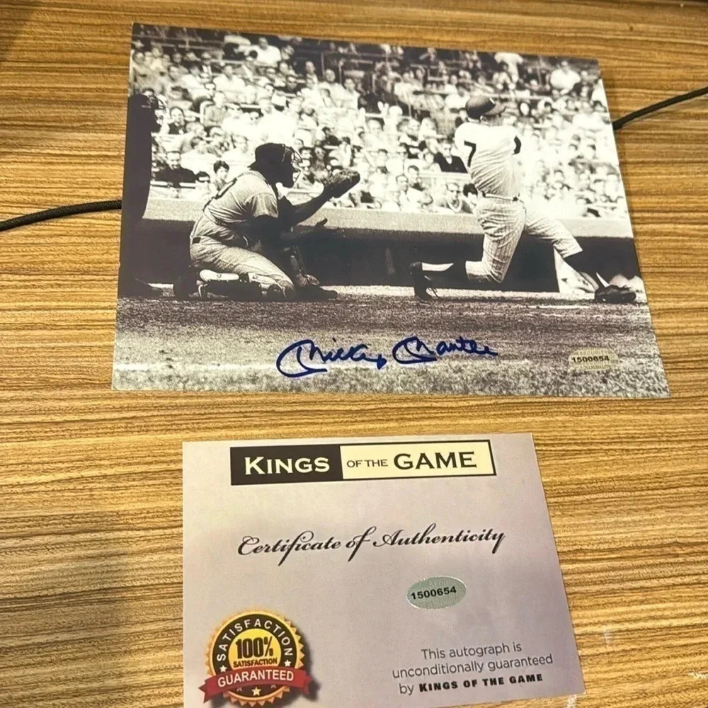 Mickey Mantle Autographed 8x10 Photo Yankees Legend COA Certified Authentic